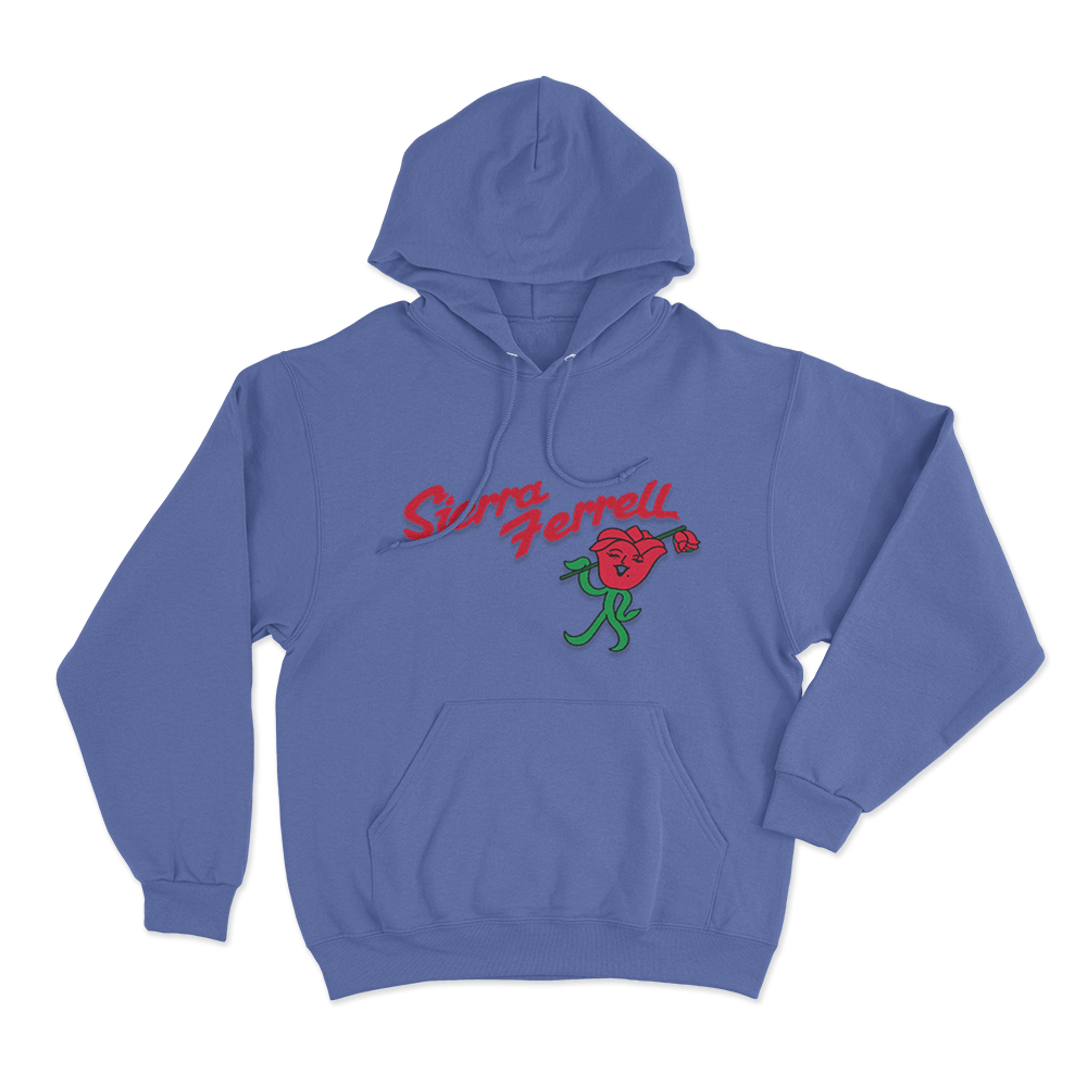 Sierra Ferrell Rose Unisex Hoodie Blue Sierra Ferrell Rose Unisex Hoodie Blue